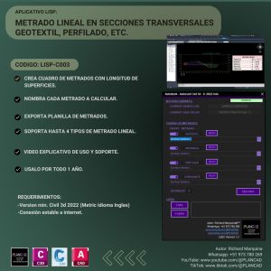 LISP-C003: METRADO LINEAL EN SECC TRANSVERSALES